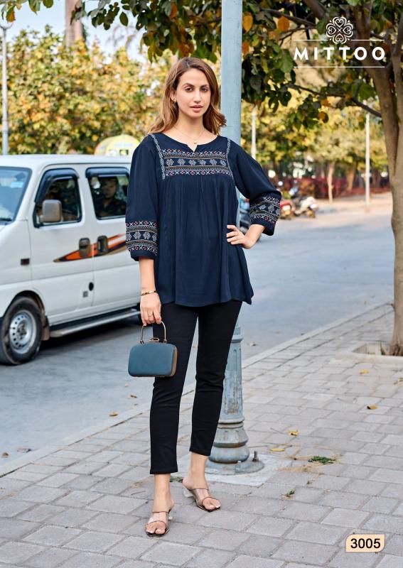 Mittoo emlee short top wholesale printed kurtis
